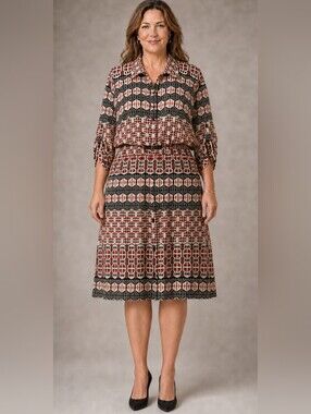 Calvin Klein Belted Shirt Dress - lightweight, wrinkle-free, great for travel!